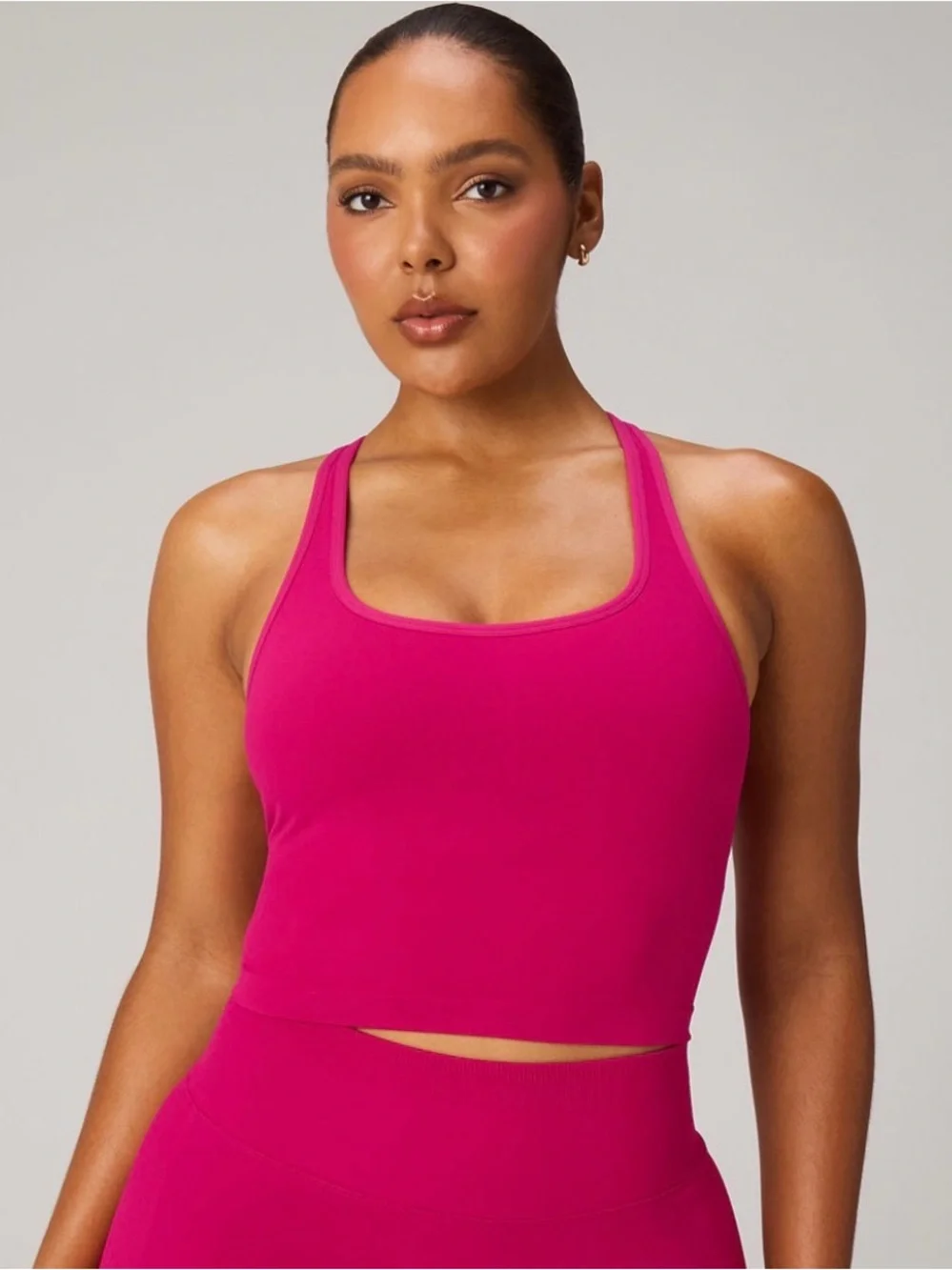 NWT Fabletics Seamless Cropped Built-In Bra Tank